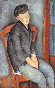 Amedeo Modigliani Young Seated Boy with Cap (mk39) Spain oil painting artist